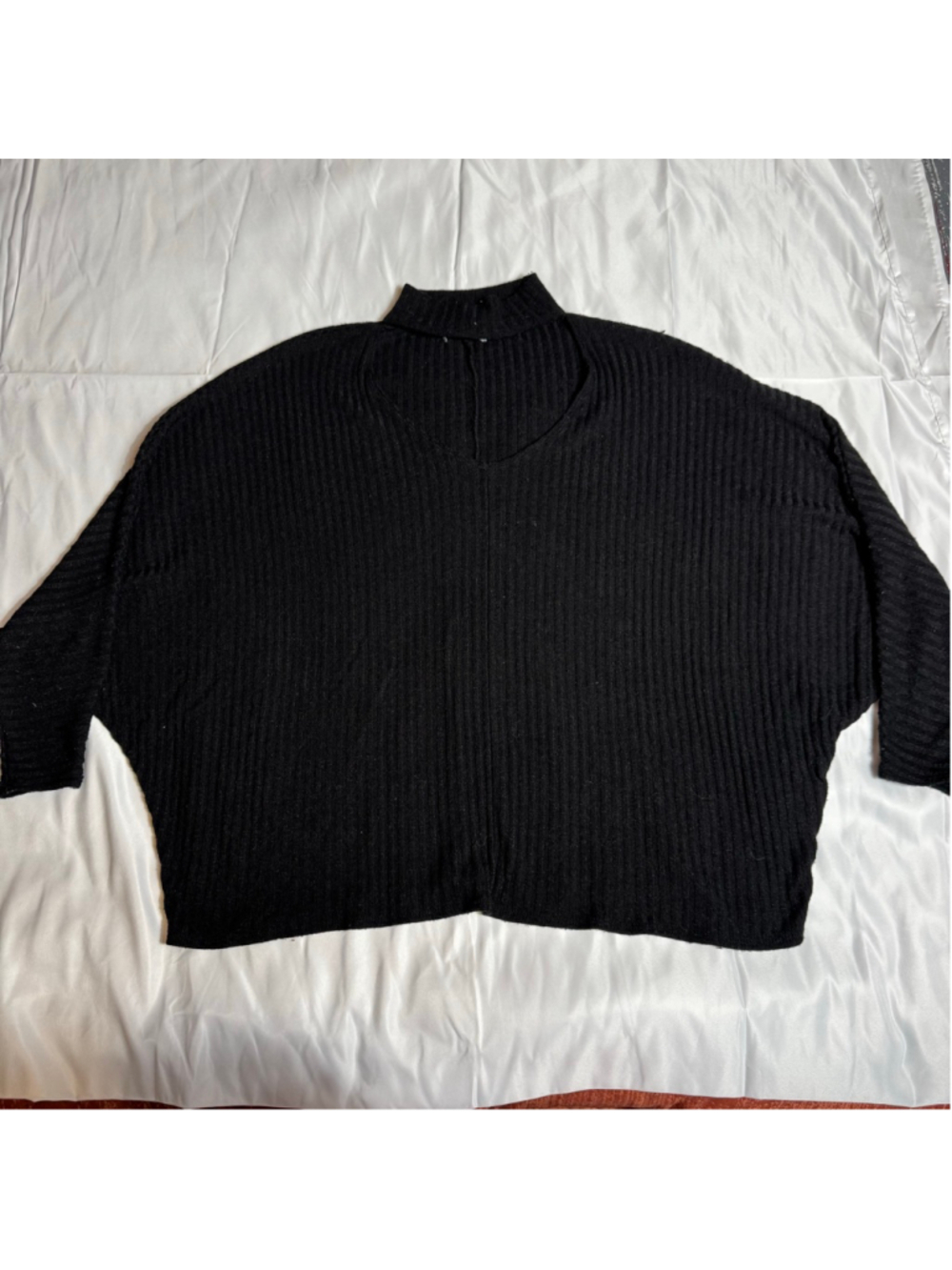 Women's Urban Outfitters Black Ribbed Mock Neck Sweater S